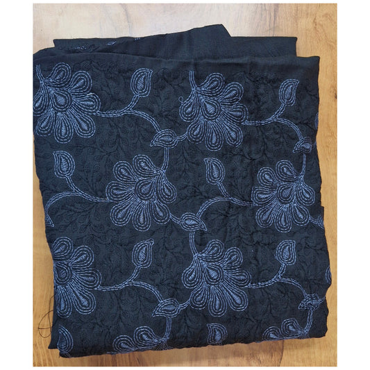Ebony Black Embroidered Churidar Set