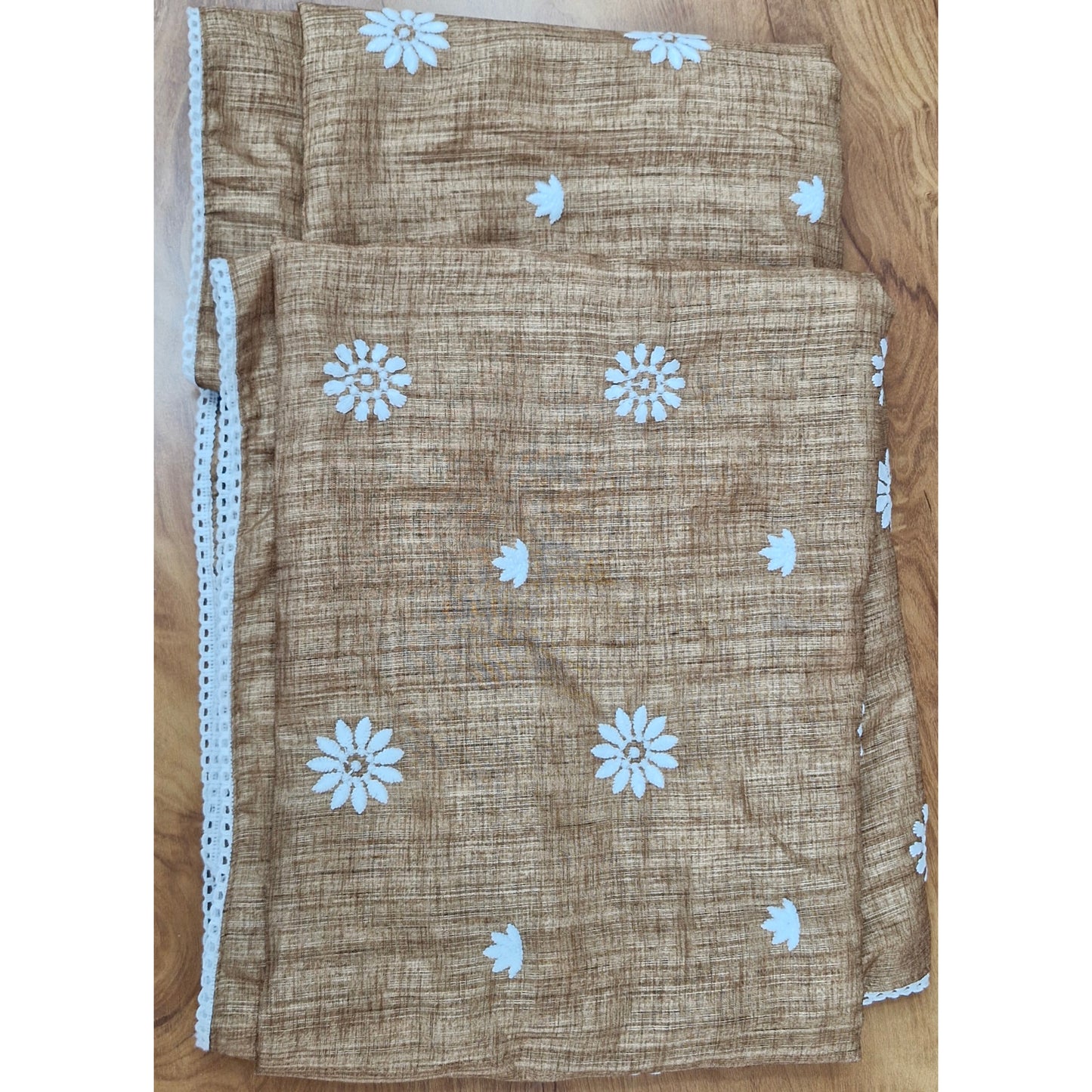 Caramel Tussar Silk Churidar Set