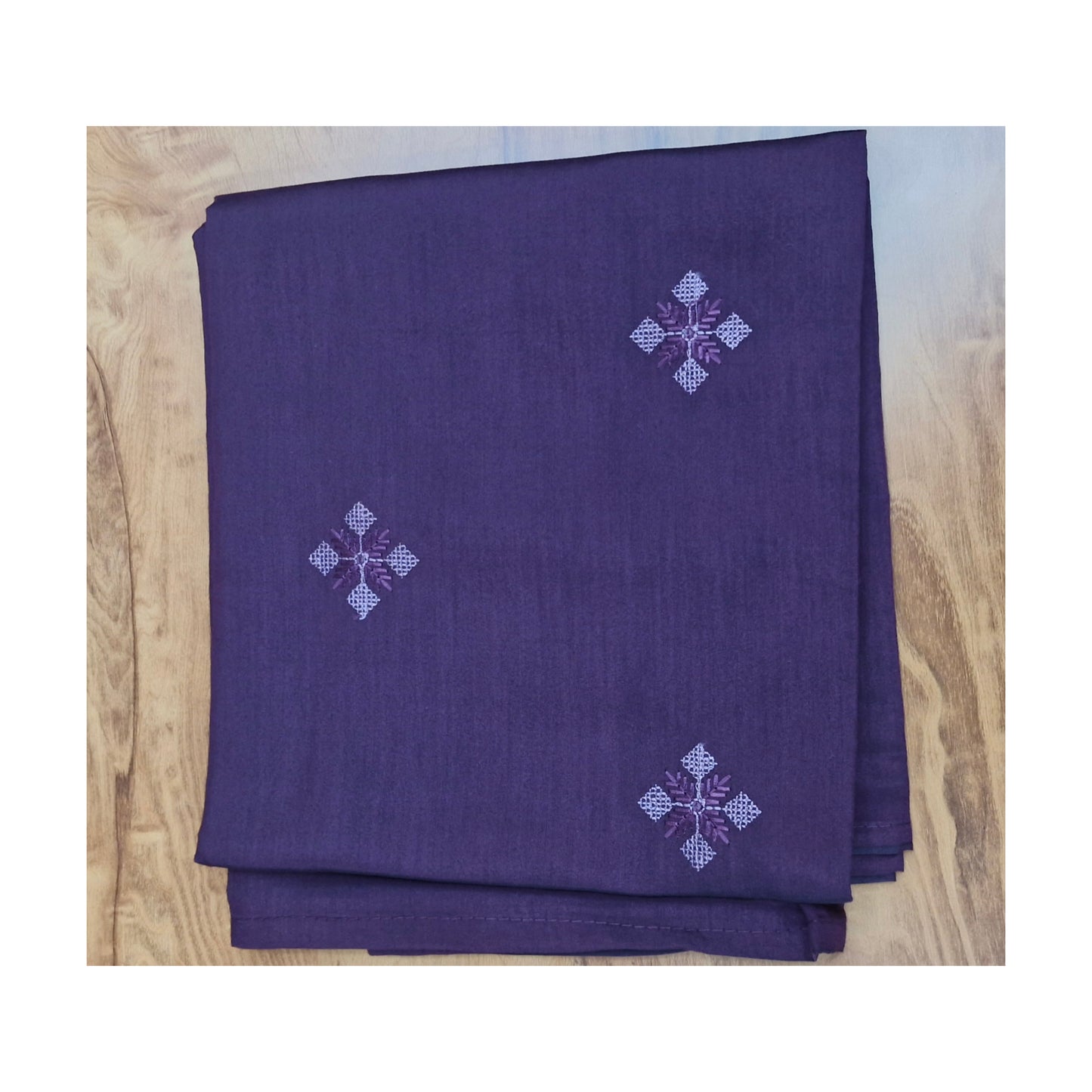 Deep Plum Embroidered Churidar Set