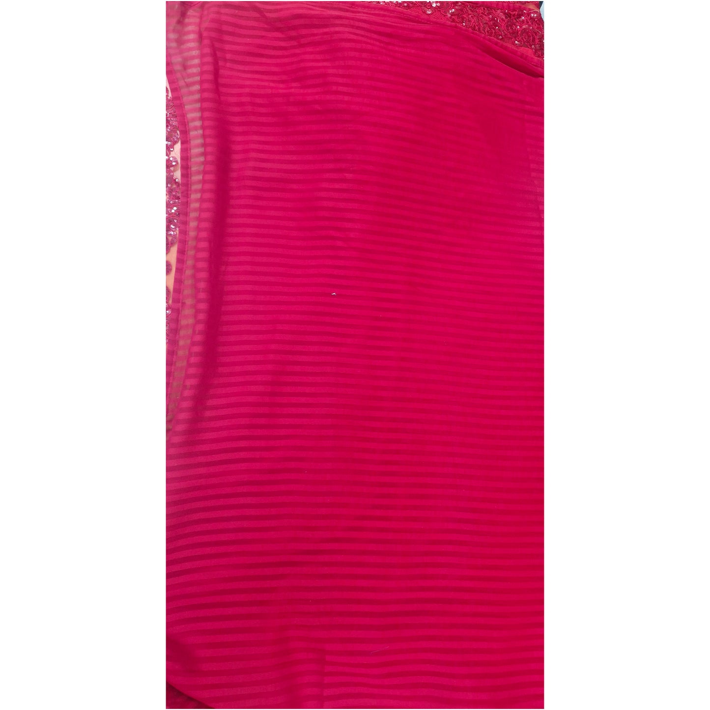 Ruby Red Crimson Radiance Georgette Saree