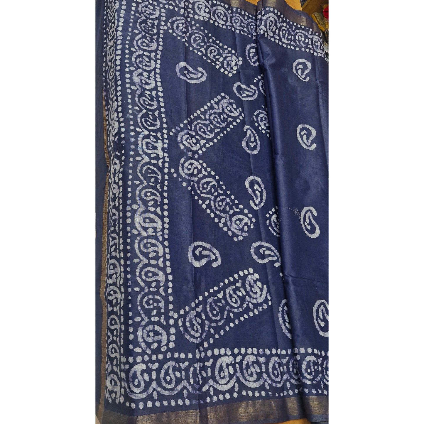 Indigo Blue Cotton Saree