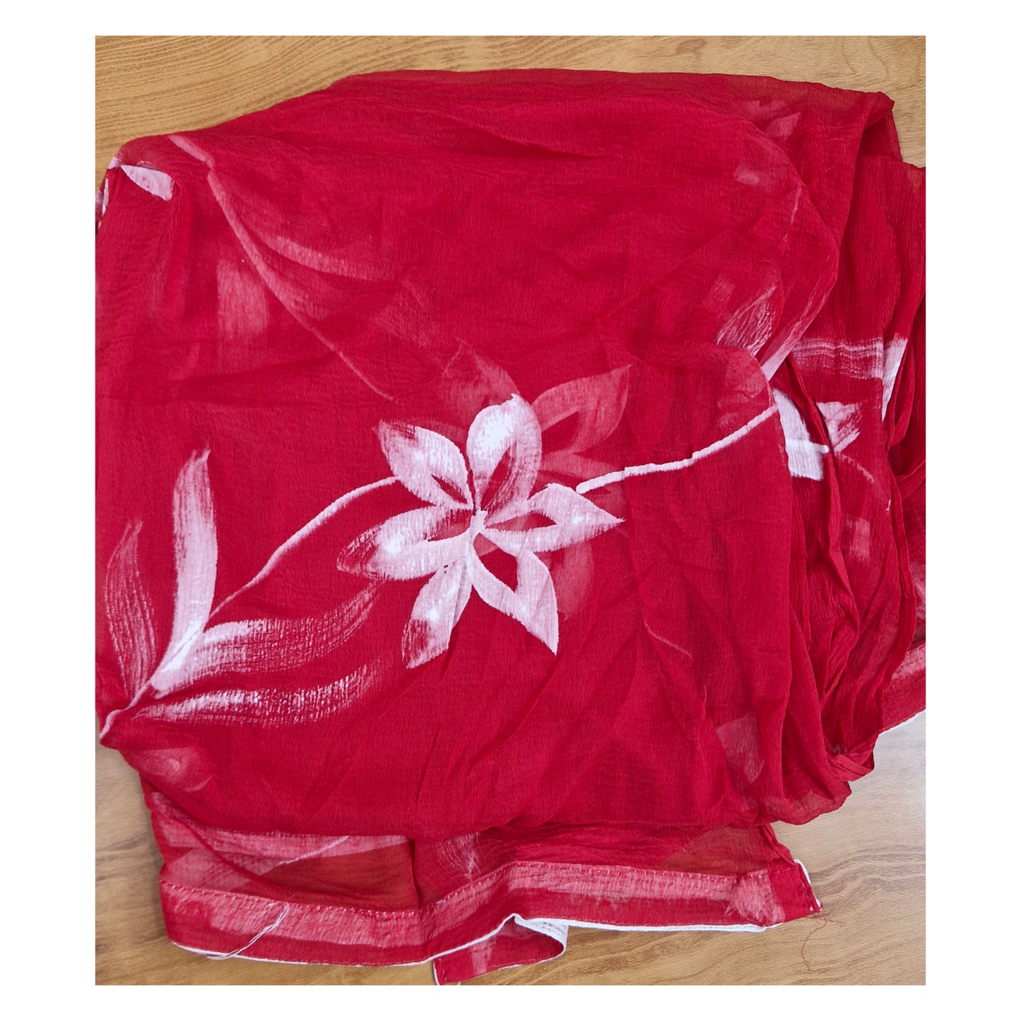 Crimson Contrast Chikankari Churidar Set