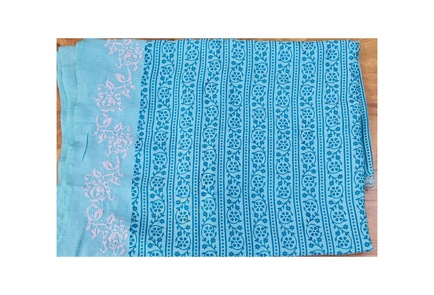 Lavender and Aqua Blue Churidar Set