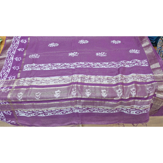 Lavender Orchid Chanderi Silk