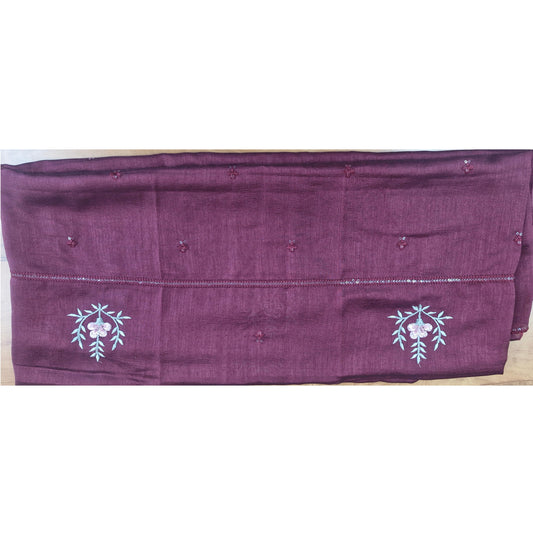 Aura Bloom Dark Maroon Churidar Set