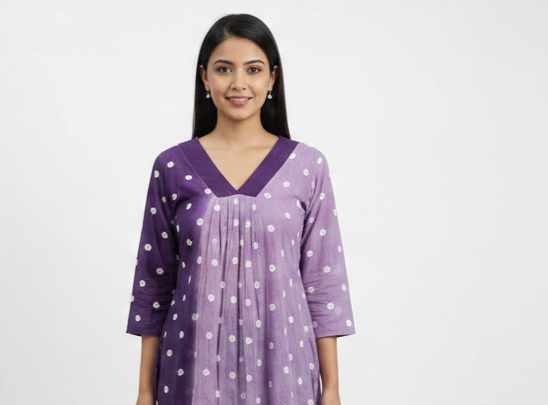 Violet Mist Ombre Kurti
