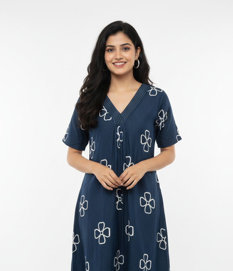 Prussian Blue Indigo-Art Top