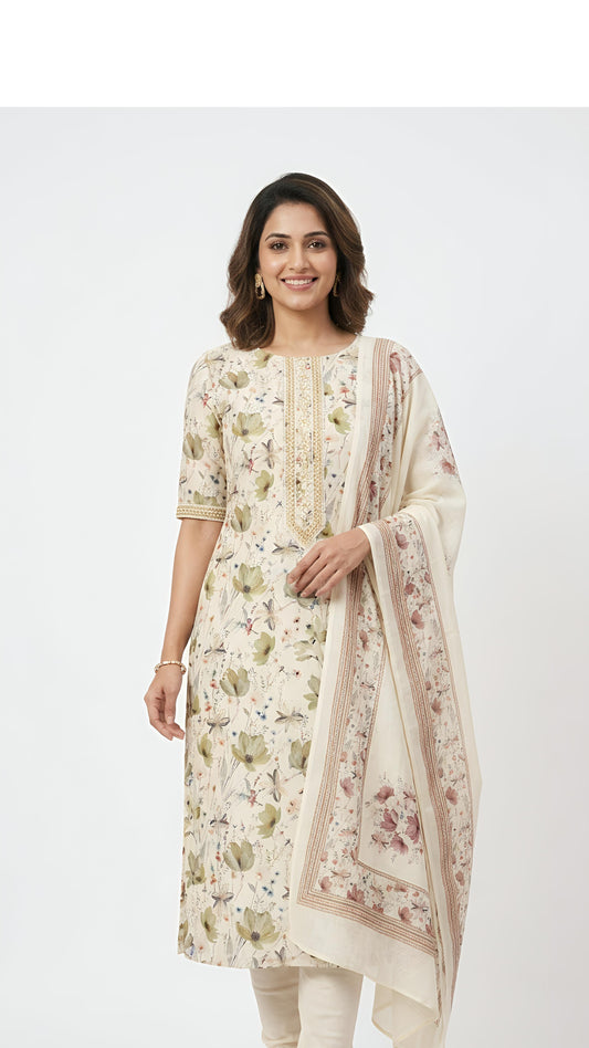 Off-White Churidar Set