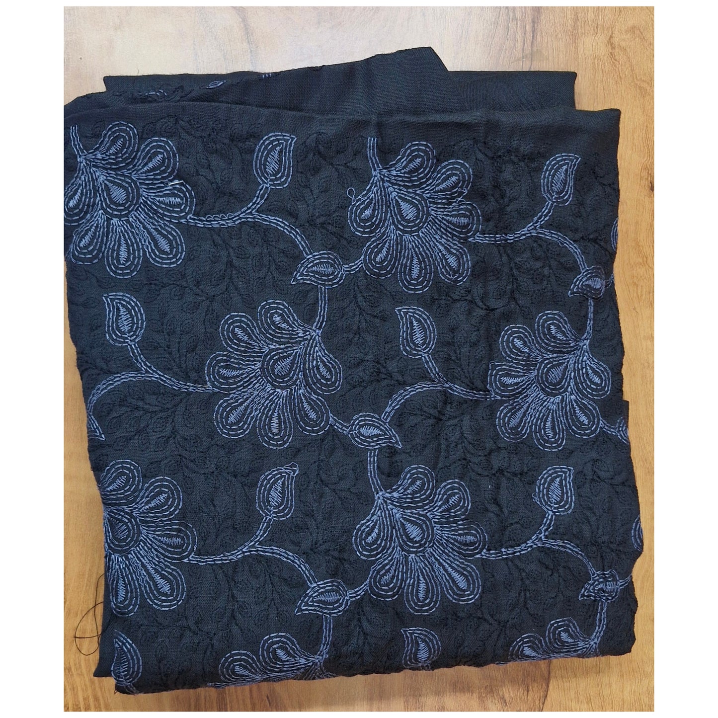 Ebony Black Embroidered Churidar Set