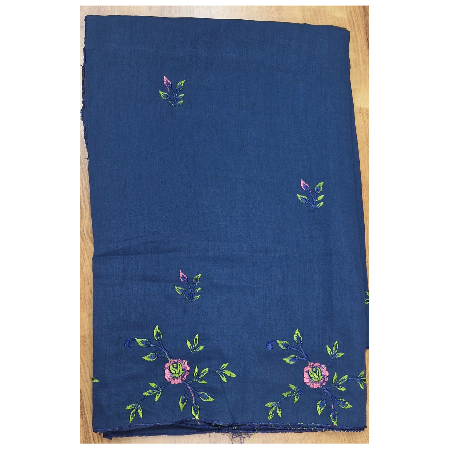 Deep Navy Embroidered Churidar Set