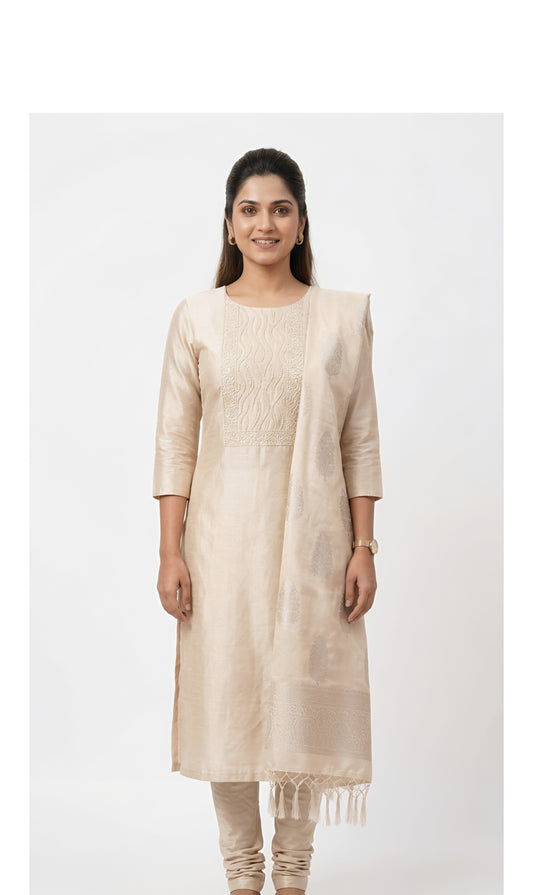 Champagne Heritage Churidar Set