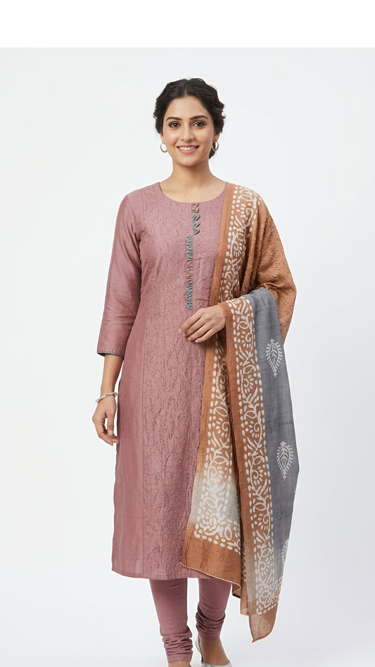 Dusty Rose Churidar Set