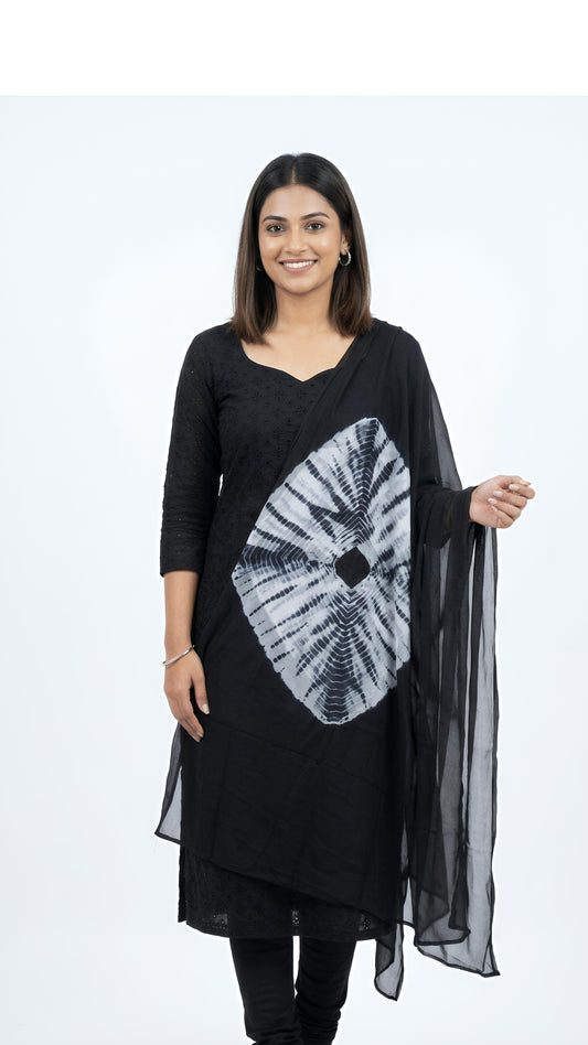 Midnight Black Churidhar Set