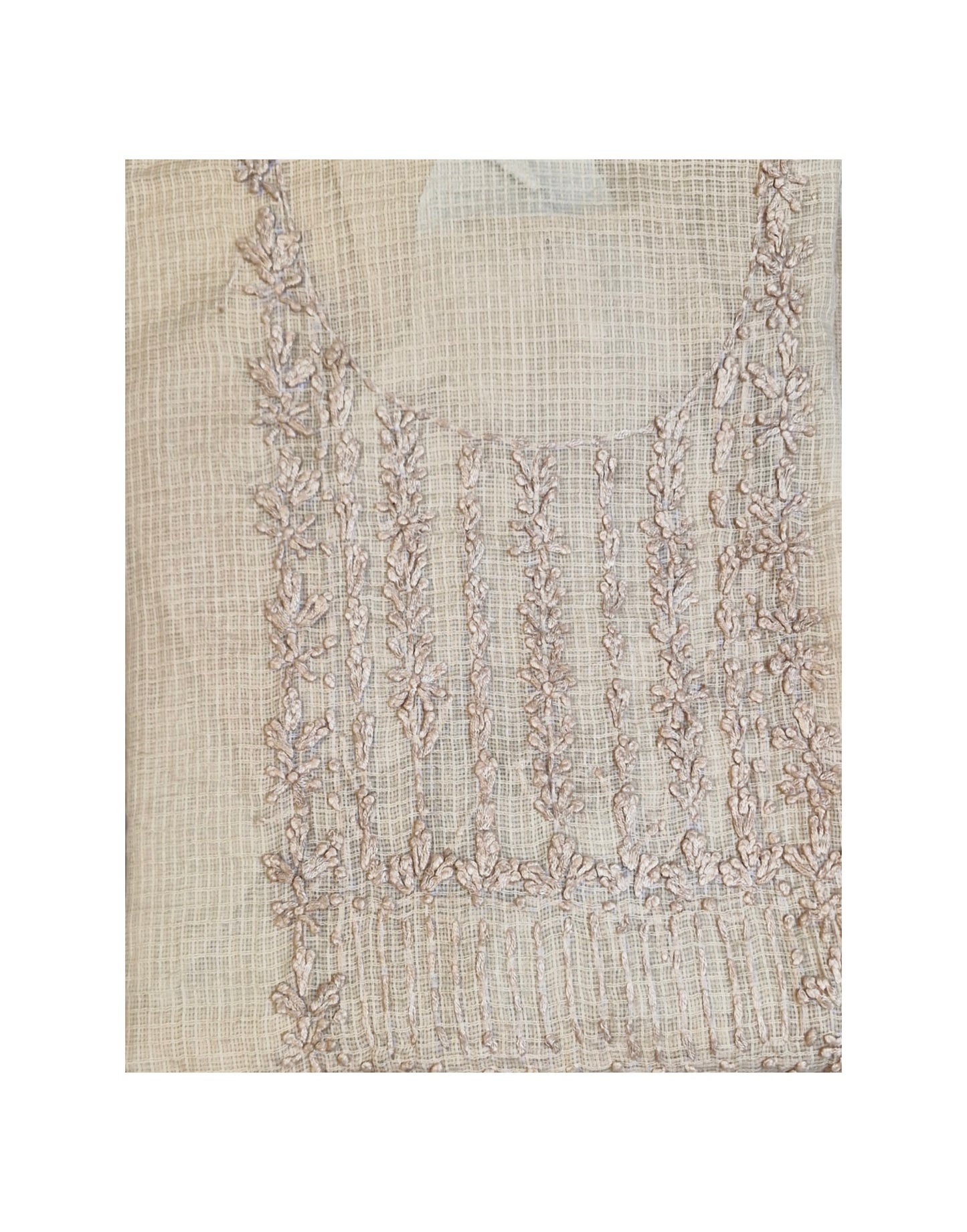 Light Beige Cotton-Silk Churidar Set